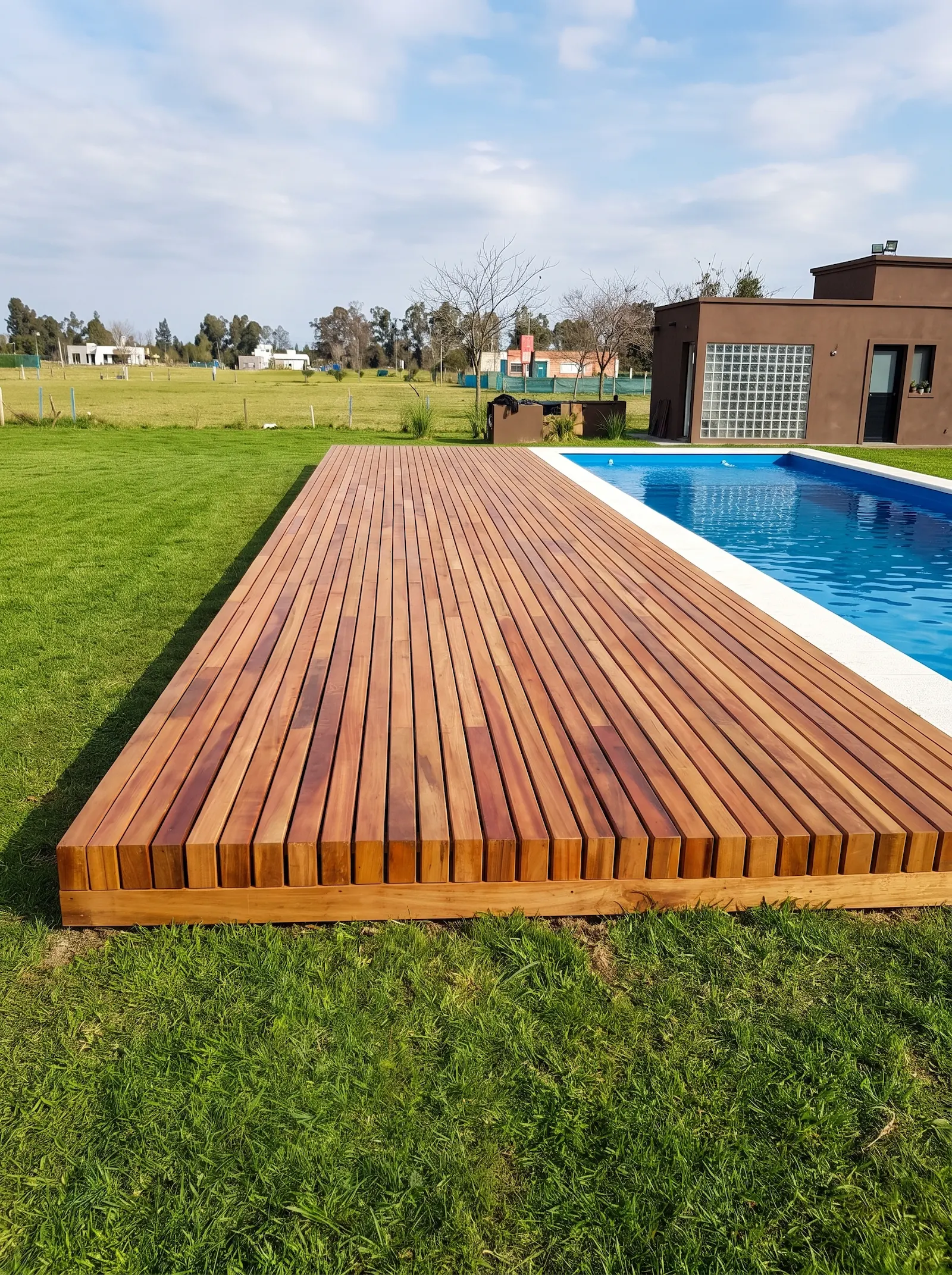 Deck lateral para piscina - Foto 1 (Eucalipto Grandis en Campos de Roca 2, Ruta 2 KM 65, Buenos Aires)