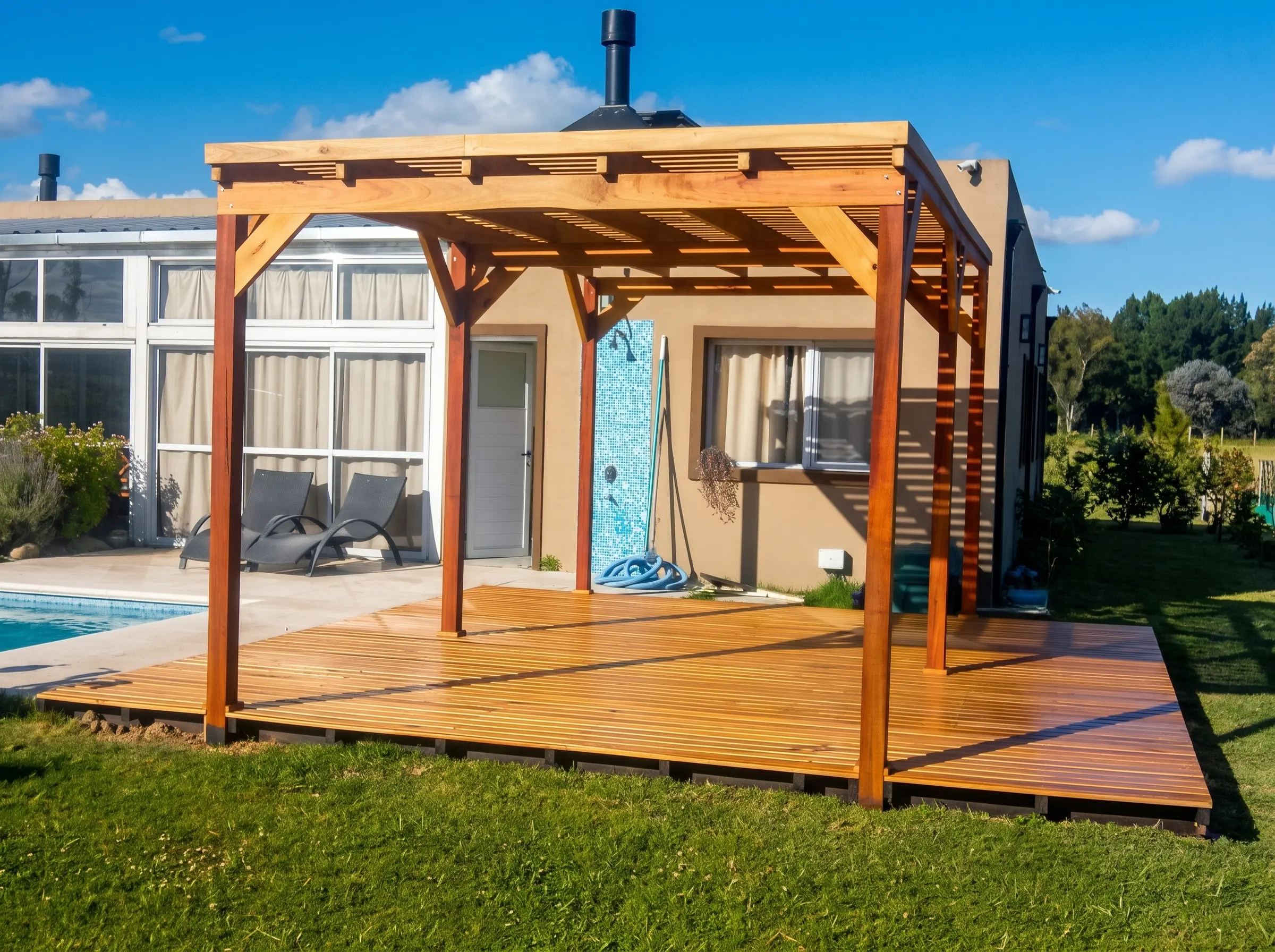 Galería con deck - Foto 1 (Eucalipto Grandis en Area 60, Ruta 2 KM 64, Buenos Aires)